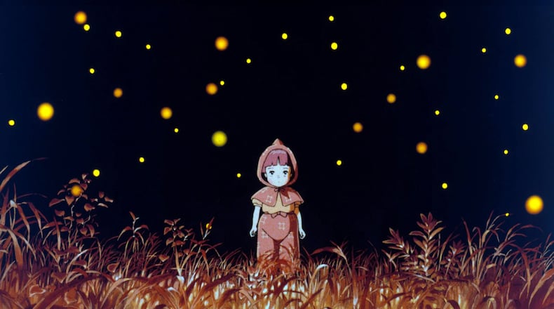This image released by GKIDS shows a scene from the 1988 film "Grave of the Fireflies." (GKIDS via AP)