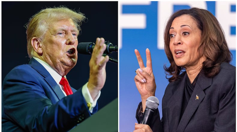 The general shape of the presidential race remains remarkably consistent. Republican Donald Trump consistently scores slightly higher levels of support against Democrat Kamala Harris. But every one of those new polls shows the race is within the margin of error. (Yong Kim and Tyger Williams/The Philadelphia Inquirer/TNS)