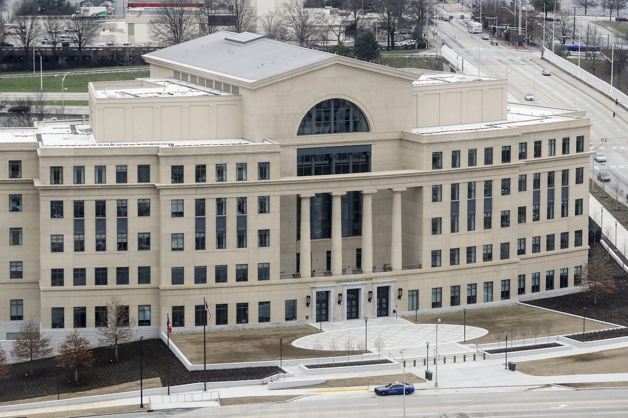 The Nathan Deal Judicial Center houses the Georgia Supreme Court and the Georgia Court of Appeals. (Bob Andres/AJC 2023)
