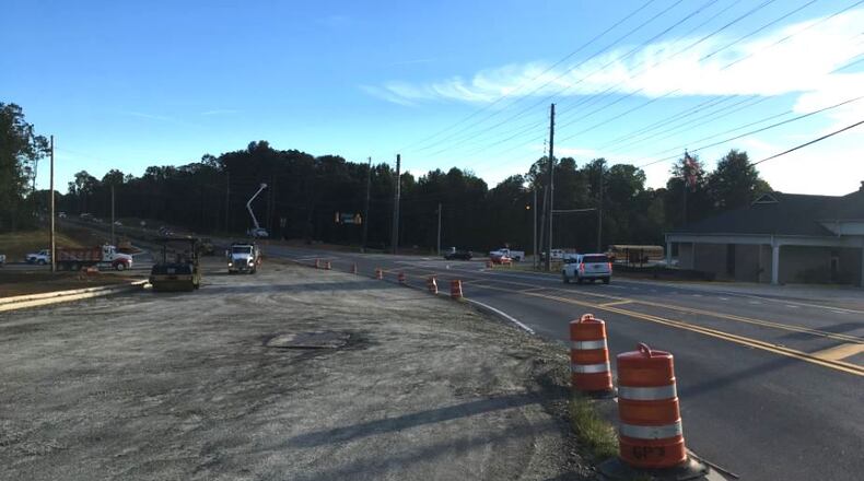 A new traffic signal at the intersection of Thurmon Tanner Parkway and H.F. Reed Industrial Parkway in Flowery Branch will go into test mode on Thursday, Aug. 8. (Courtesy GDOT)