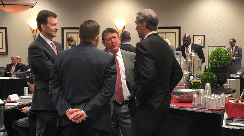 Georgia AD Greg McGarity (third from left).