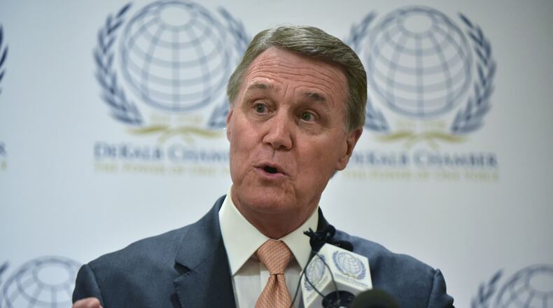 U.S. Sen. David Perdue in a 2017 file photo. HYOSUB SHIN / HSHIN@AJC.COM
