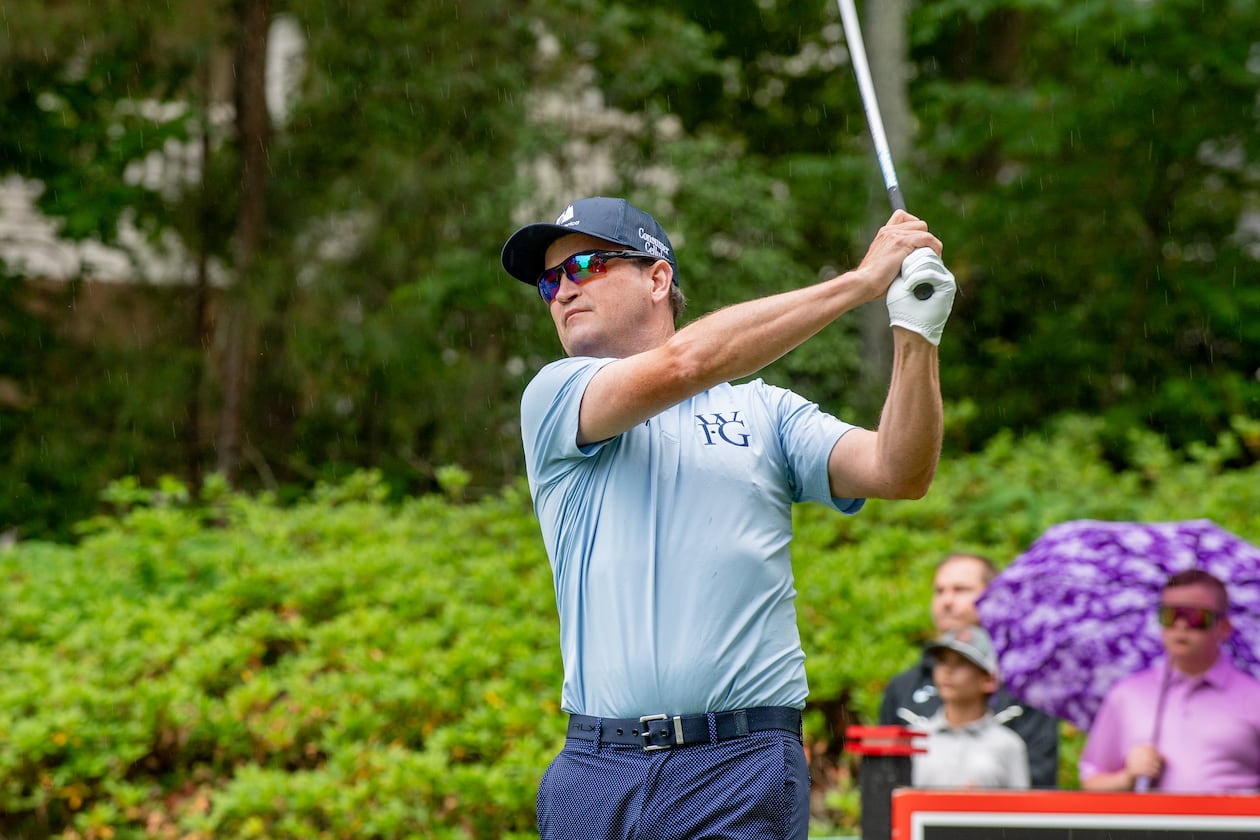 Zach Johnson maintained his lead after two rounds of the Mitsubishi Electric Classic at TPC Sugarloaf in Duluth on Saturday, April 25, 2026. Johnson won the PGA Tour's BellSouth Classic two times here. (Courtesy of David King)