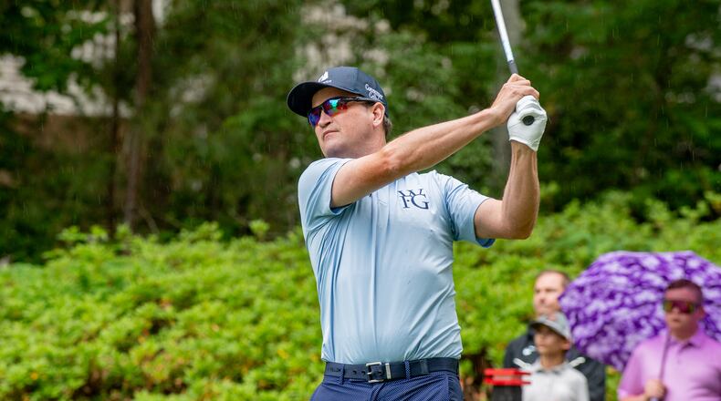 Zach Johnson maintained his lead after two rounds of the Mitsubishi Electric Classic at TPC Sugarloaf in Duluth on Saturday, April 25, 2026. Johnson won the PGA Tour's BellSouth Classic two times here. (Courtesy of David King)