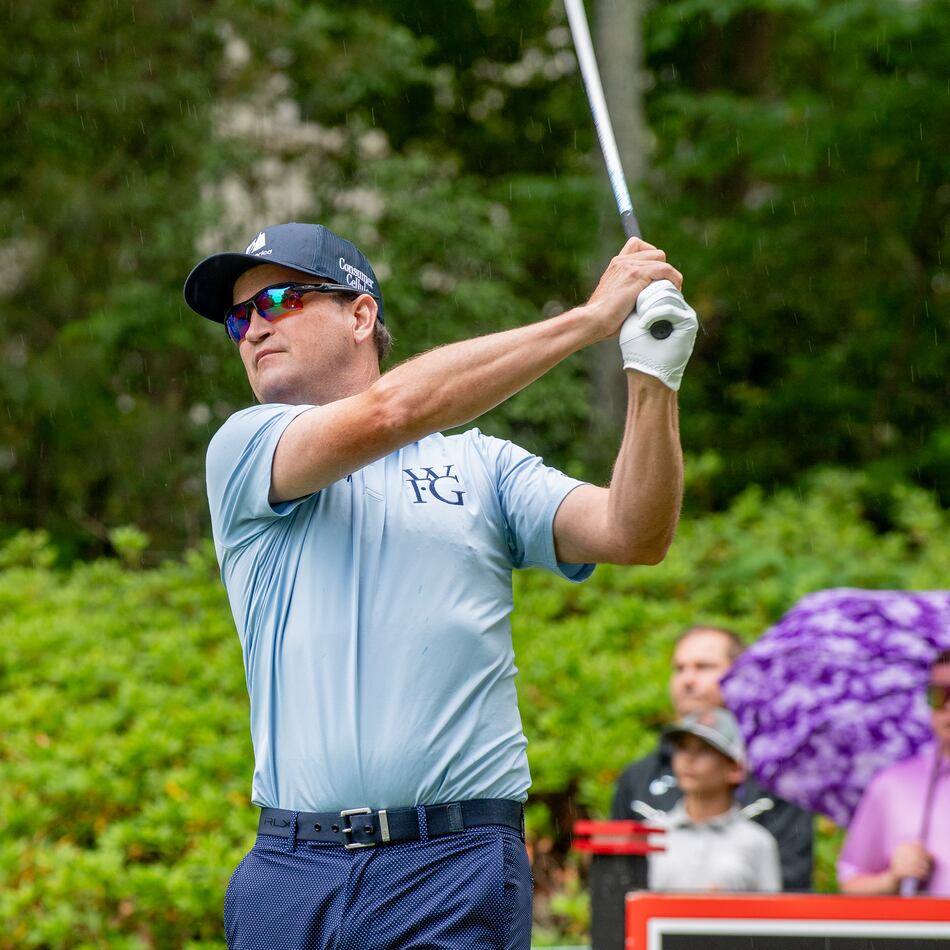 Zach Johnson maintained his lead after two rounds of the Mitsubishi Electric Classic at TPC Sugarloaf in Duluth on Saturday, April 25, 2026. Johnson won the PGA Tour's BellSouth Classic two times here. (Courtesy of David King)