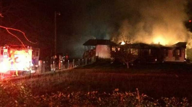 A fire that left an 11-year-old boy dead broke out about 10:15 p.m. Wednesday in a home on Davis Road, in a rural area west of Dawsonville and about 55 miles north of Atlanta. (Credit: Dawson County Emergency Services)