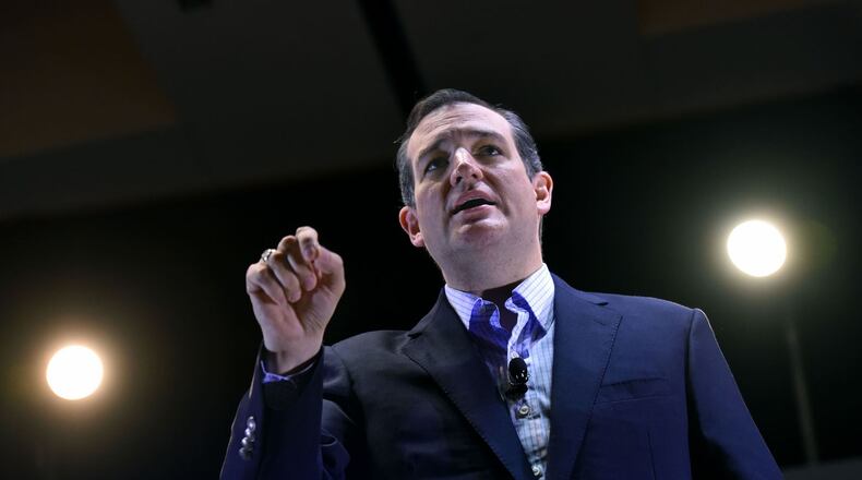 Texas Sen. Ted Cruz speaks during the RedState Gathering at Intercontinental Buckhead Hotel on Saturday, August 8, 2015. HYOSUB SHIN / HSHIN@AJC.COM Texas Sen. Ted Cruz speaks during the RedState Gathering at Intercontinental Buckhead Hotel on Saturday, August 8, 2015. HYOSUB SHIN / HSHIN@AJC.COM