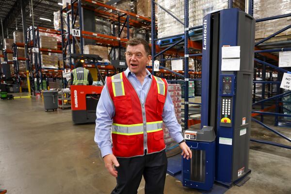 “We’re seeing a lot of people who are new to this. Traffic to our website is up 500%,” Atlanta Community Food Bank President and CEO Kyle Waide said. (Jason Getz / AJC)