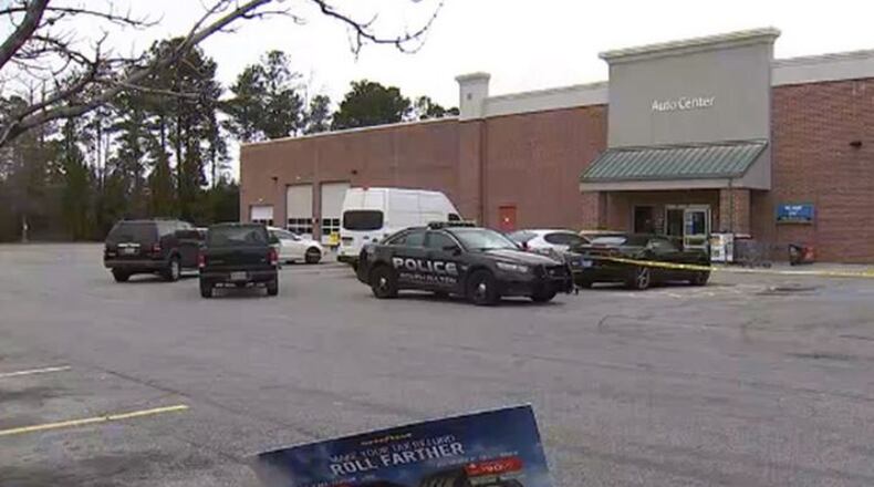 The man was shot in the Walmart parking lot and then ran back inside the store.