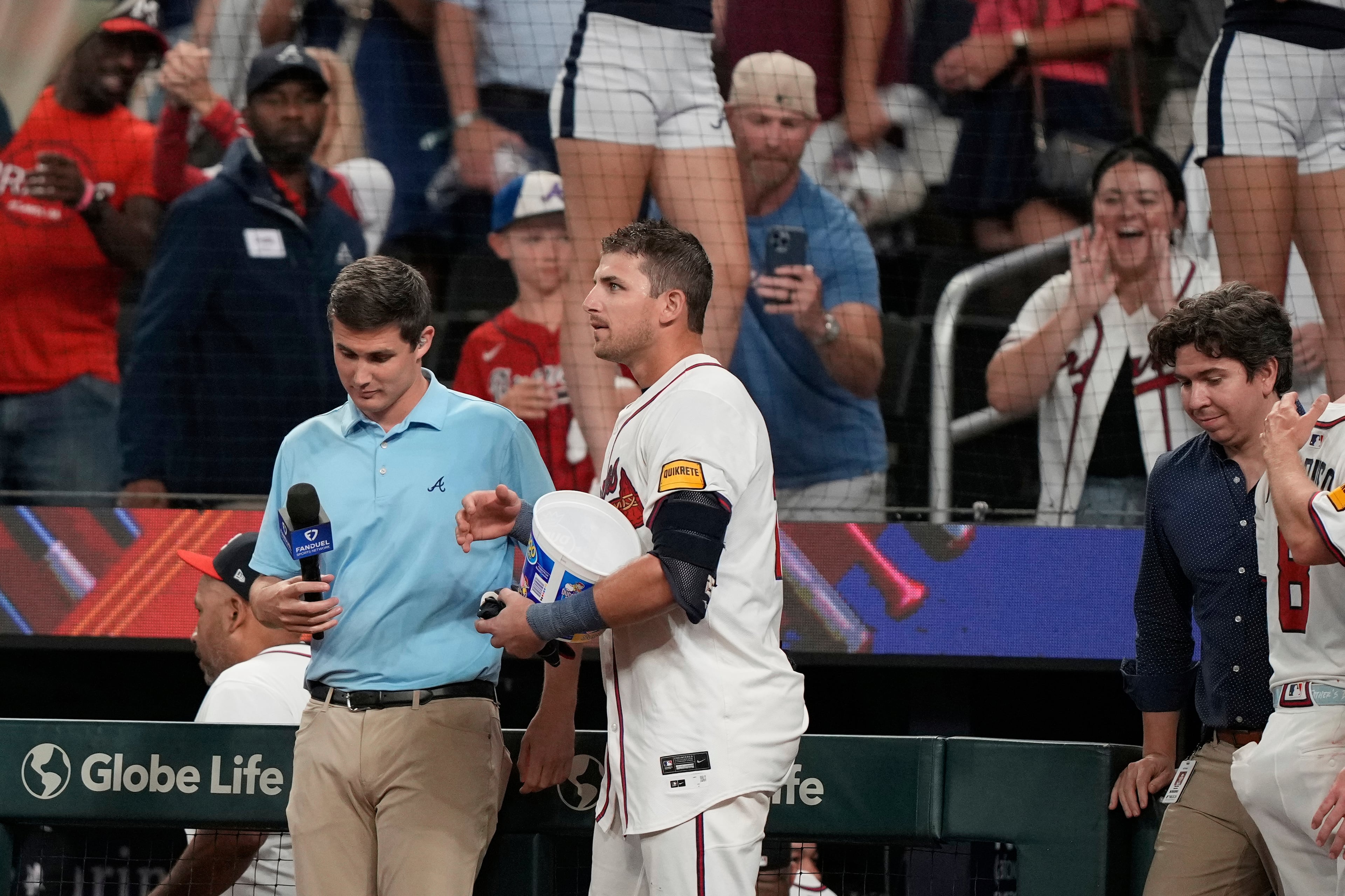 Braves third baseman Austin Riley speaks after a baseball game against the New York Mets on Tuesday, June 17, 2025, in Atlanta. (Brynn Anderson/AP)