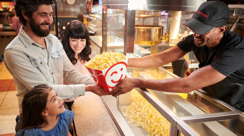 For one day only, Cinemark is offering a $5 promotion for moviegoers to fill up any vessel of their choosing with popcorn. The chain has only one location in Georgia: the 17-screen Cinemark Tinseltown in Fayetteville, about 20 miles south of downtown Atlanta.