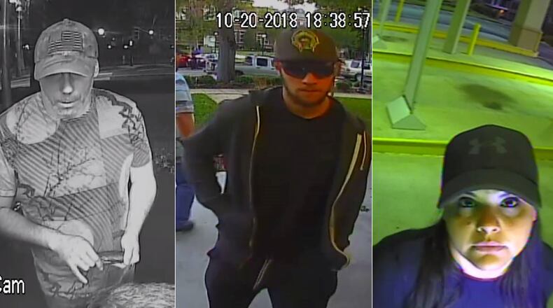 Police said these are just some of the persons of interest after the card information for about 100 bank customers was stolen.