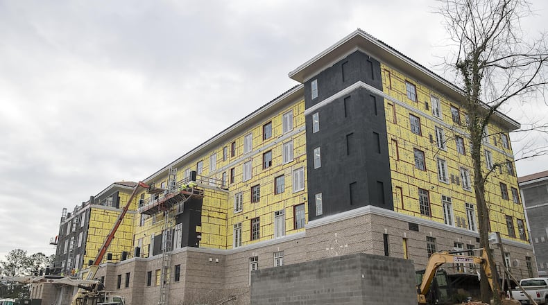 An assisted living facility under construction. (ALYSSA POINTER/ALYSSA.POINTER@AJC.COM)