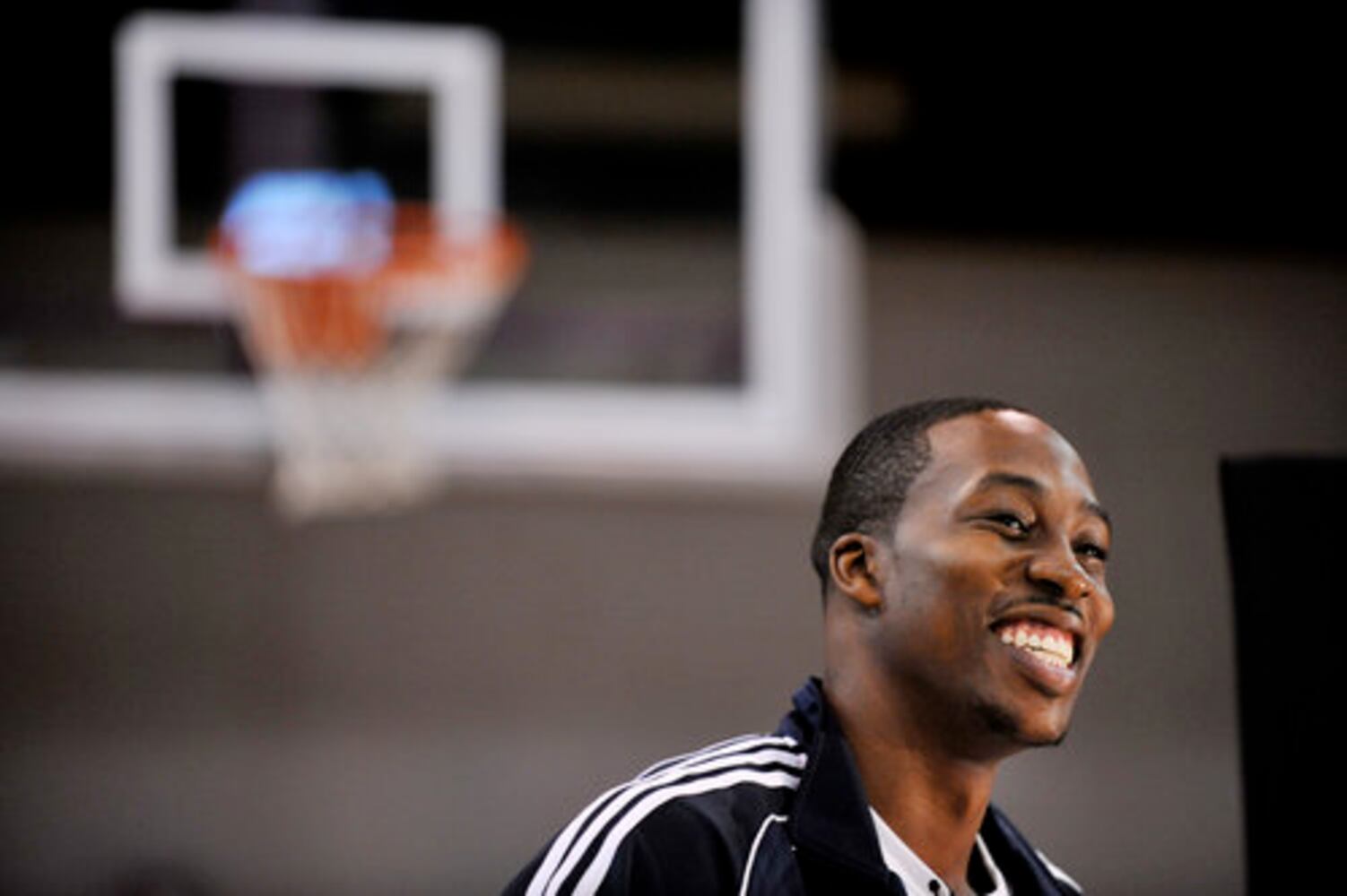 Olympian Dwight Howard visits his high school