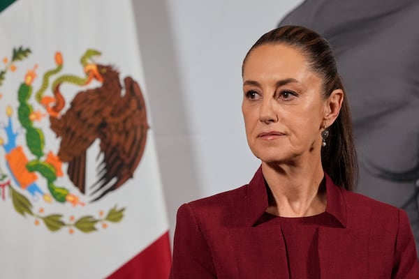 Mexican President Claudia Sheinbaum, here at a press conference in April, said recently that the Mexican government has requested more information about the conditions Jesus Molina-Veya was in at the time of his death at the Stewart Detention Center in Georgia. (Marco Ugarte/AP 2025)