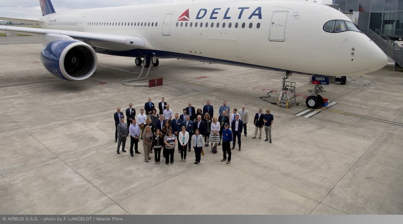 Airbus A350-900 delivered to Delta Air Lines. Source: Delta.