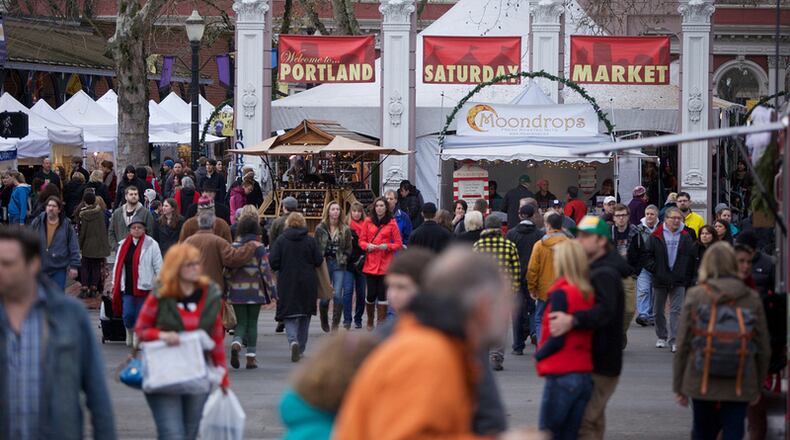 Every Saturday, the Portland Waterfront fills with hundreds of vendors and artisans for the Portland Saturday Market.