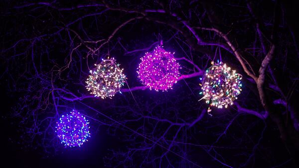 A close-up view of the orbs. (Natrice Miller/AJC)