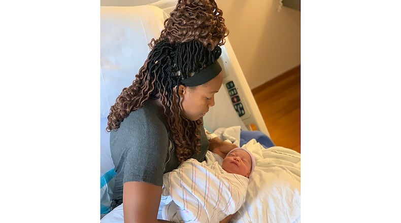 Atlanta-based NBC News correspondent Blayne Alexander recently had her first child with her husband Jay, named Sage. CONTRIBUTED