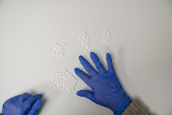 Doses of the medical abortion pill misoprostol. (Sophie Park/The New York Times)