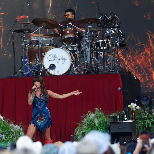 Ella Langley plays at Braves Country Fest on Saturday, June 13, 2026, at Truist Park in Atlanta. (Akili-Casundria Ramsess for the AJC)
