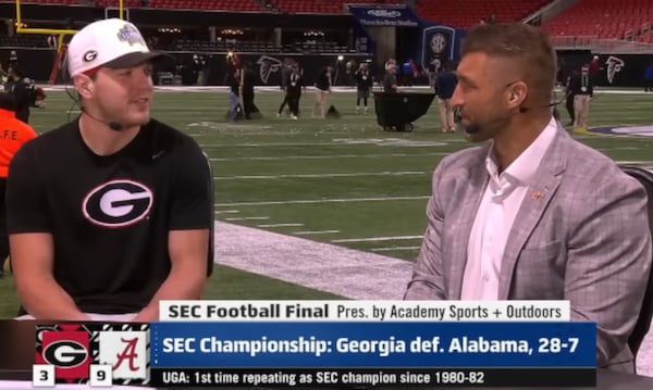 Florida quarterback legend and former Heisman Trophy winner Tim Tebow heaped praise on Gunner Stockton on Saturday night after Georgia beat Alabama, 28-7, to win the 2025 SEC championship game.