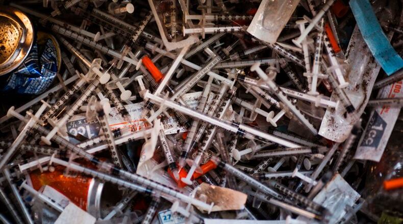 Heroin needles.