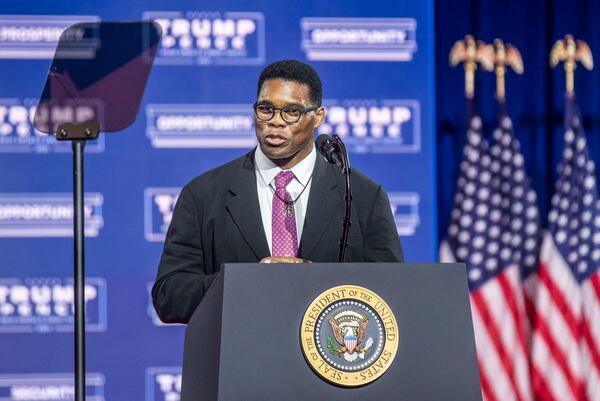 Name recognition and the support of former President Donald Trump would make Herschel Walker the instant front-runner in the GOP primary if the former University of Georgia football star chooses to enter the U.S. Senate race. (Alyssa Pointer / Alyssa.Pointer@ajc.com)