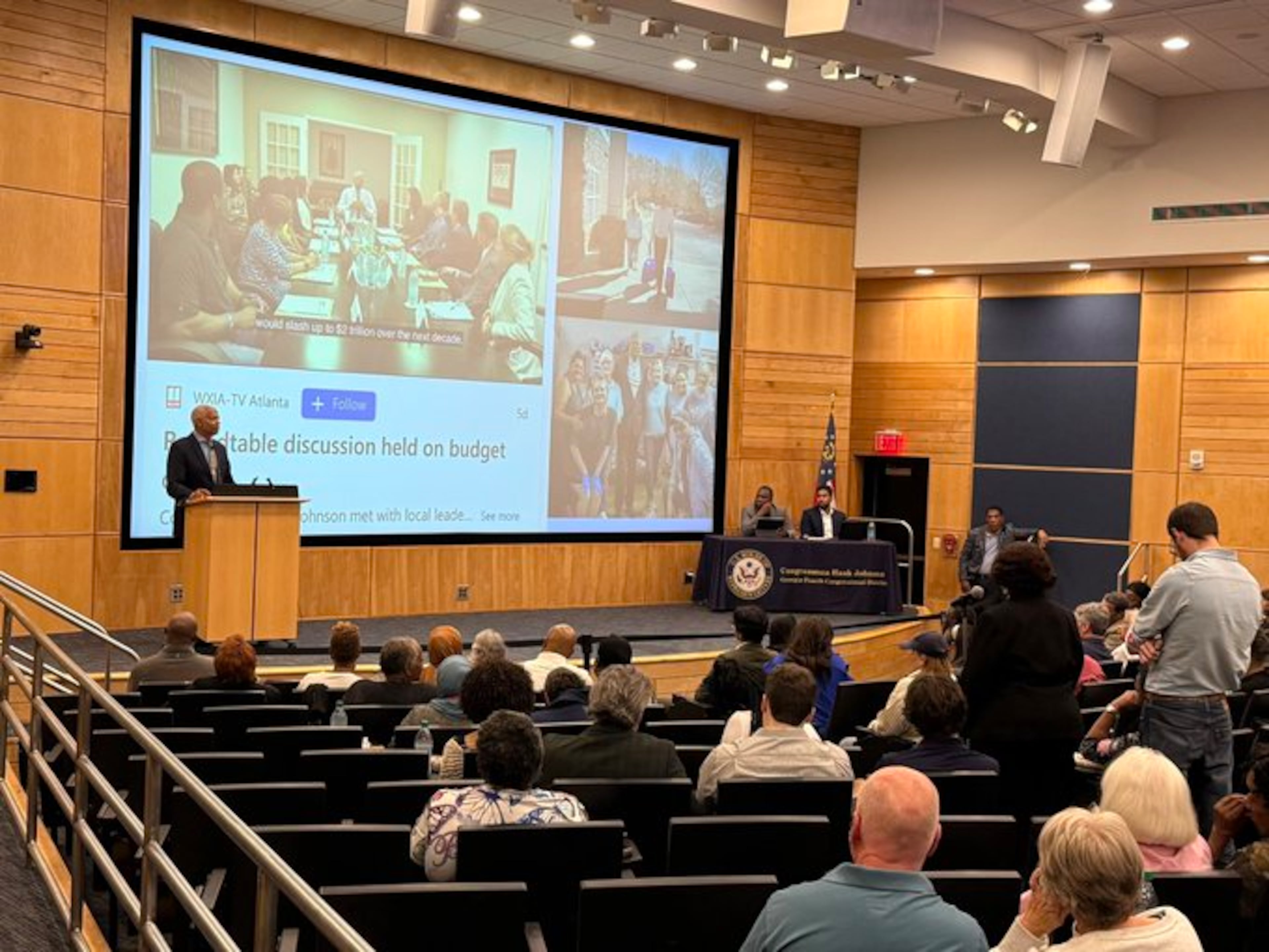 U.S. Rep. Hank Johnson, D-Lithonia, held a town hall at Gwinnett Technical College on Wednesday.