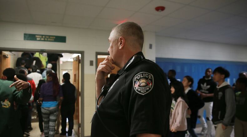 The DeKalb County School District is hiring more school resource officers and campus supervisors for its middle and high schools. (Elijah Nouvelage for The Atlanta Journal-Constitution, 2019)