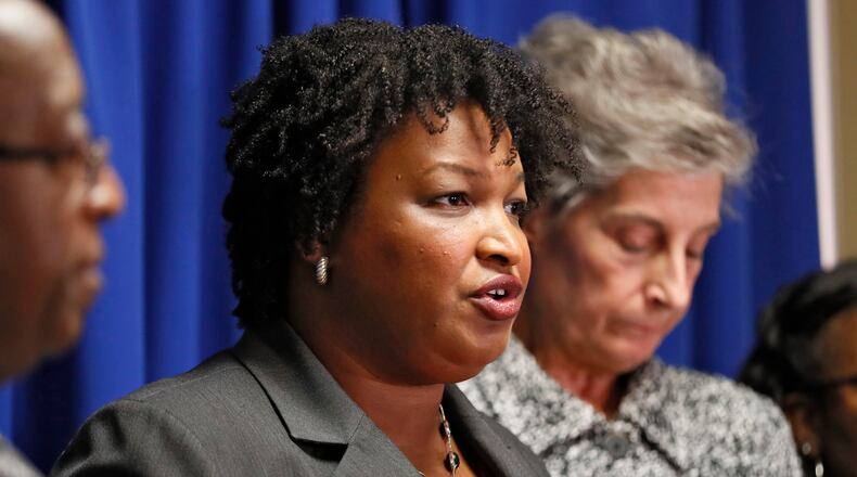 Democratic candidate for governor Stacey Abrams. BOB ANDRES /BANDRES@AJC.COM