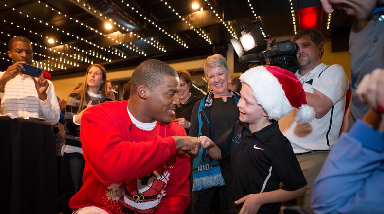 Santa Cam’s Surprise Sleigh spread Christmas cheer to thousands! All photos: Cam Newton Foundation/Andreas Seibold.
