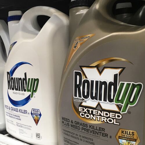 FILE - Containers of Roundup are displayed on a store shelf on Feb. 24, 2019, in San Francisco. (AP Photo/Haven Daley, File)