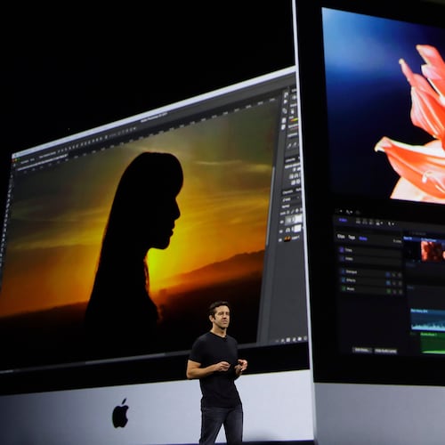FILE - Apple's John Ternus speaks during an announcement of new products at the Apple Worldwide Developers Conference in San Jose, Calif., Monday, June 5, 2017. (AP Photo/Marcio Jose Sanchez, File)