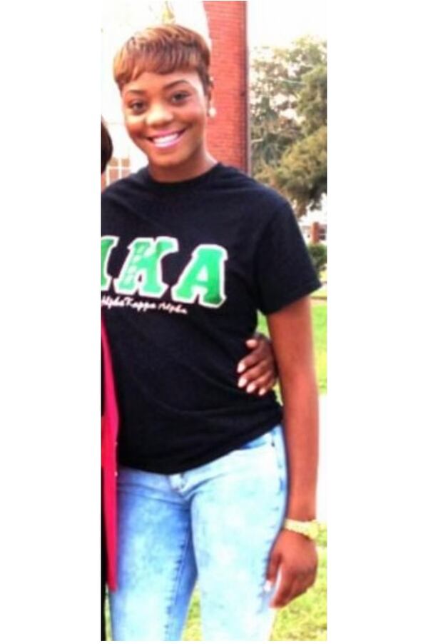 Jasmine Q. Louis, while a student at Savannah State University, where she became a member of Alpha Kappa Alpha Sorority in 2012. Courtesy of Jasmine Q. Louis