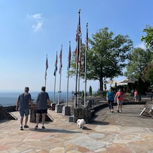 Seven States Flag Court is the garden’s most famous viewing spots, offering a view of seven states on a clear day. (Courtesy of Leonard Garrison)