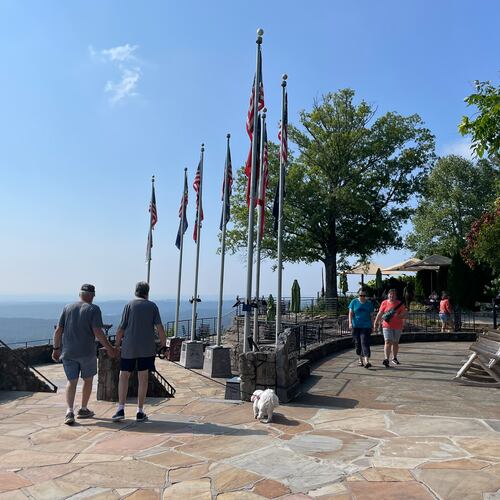 Seven States Flag Court is the garden’s most famous viewing spots, offering a view of seven states on a clear day. (Courtesy of Leonard Garrison)