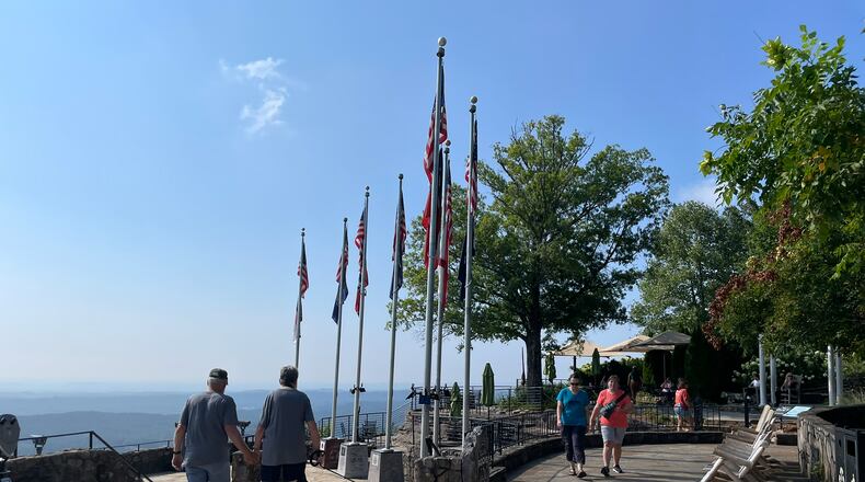 Seven States Flag Court is the garden’s most famous viewing spots, offering a view of seven states on a clear day. (Courtesy of Leonard Garrison)