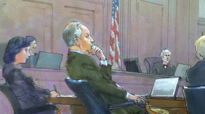 Former Georgia head football coach Jim Donnan in federal court in Athens, Ga., on Wednesday, May 7, 2014.