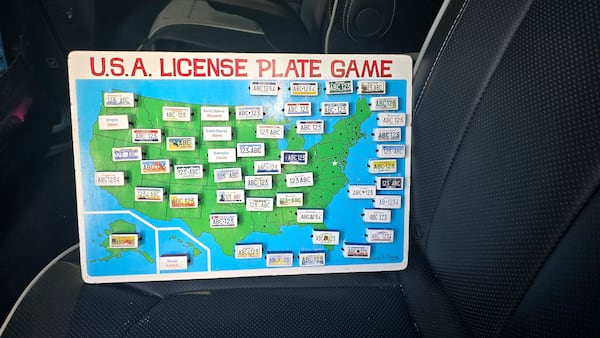 The Hardesty family spotted license plates from all but five states during their drive from Vermont to Georgia. (Chris Hardesty/Cox Automotive)