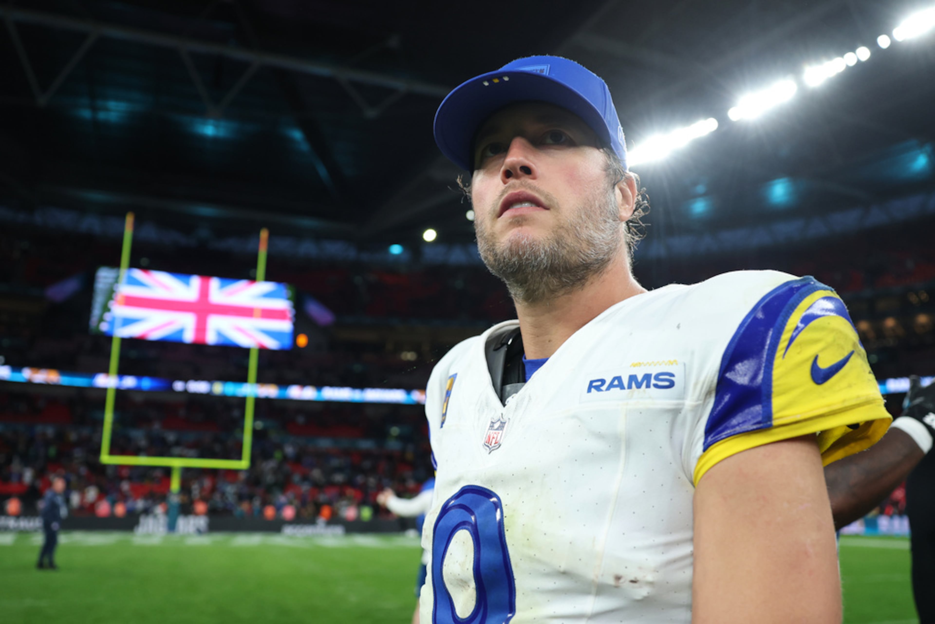 Former Georgia quarterback Matthew Stafford has silenced the doubters, getting the Los Angeles Rams off to a 5-2 start with the 35-7 victory over Jacksonville at Wembley Stadium on Sunday, Oct. 19, 2025, in London. (Ian Walton/AP)
