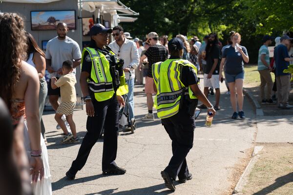 Atlanta increased its police presence for the Dogwood Festival after a shooting last week in  Piedmont Park. (Ben Gray for the AJC)