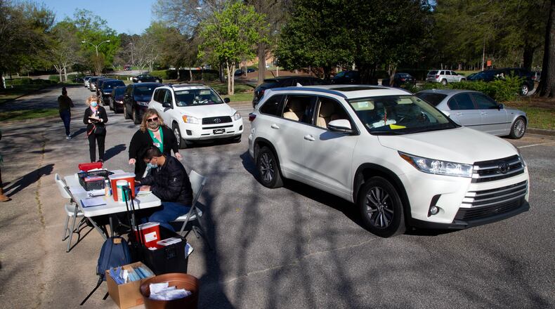 Clayton State University will host its second vaccination on Tuesday, four days after a similar effort was held in the parking lot of the school's Spivey Hall. STEVE SCHAEFER FOR THE ATLANTA JOURNAL-CONSTITUTION
