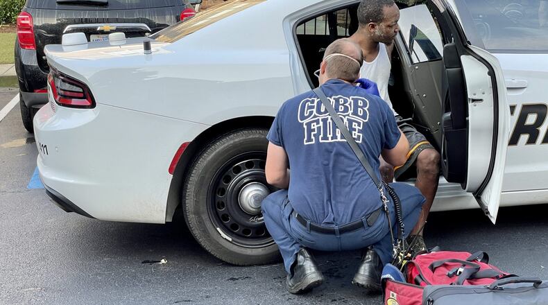 Tyrell Daniels, a fugitive from North Carolina wanted on murder charges, was arrested in Kennesaw. He was treated for minor injuries by Cobb County fire personnel.