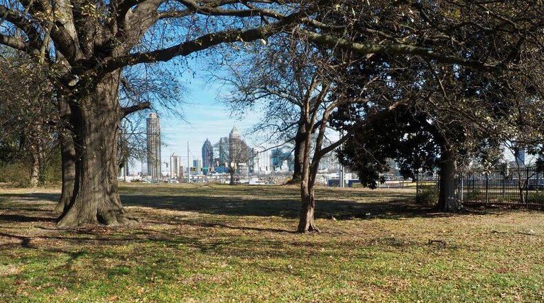 The Waterworks greenspace is located on the corner of Northside Drive and 17th Street.