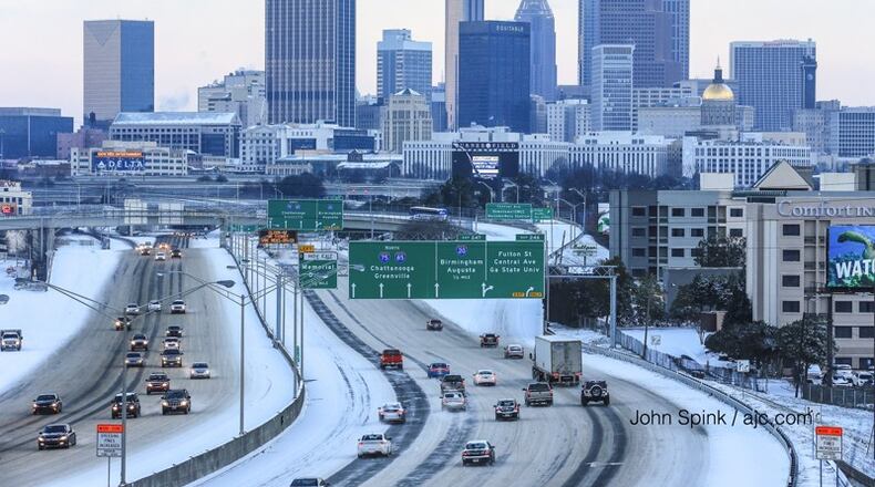 Traffic was lighter than normal much of this week. AJC photo: John Spink