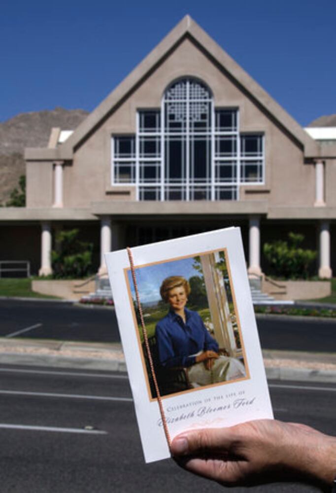 Family, dignitaries gather for Betty Ford's funeral