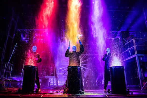 Blue Man Group brings its singular performance style to the Fox Theatre on Saturday and Sunday.
(Photo courtesy of Regions Bank Broadway in Atlanta)