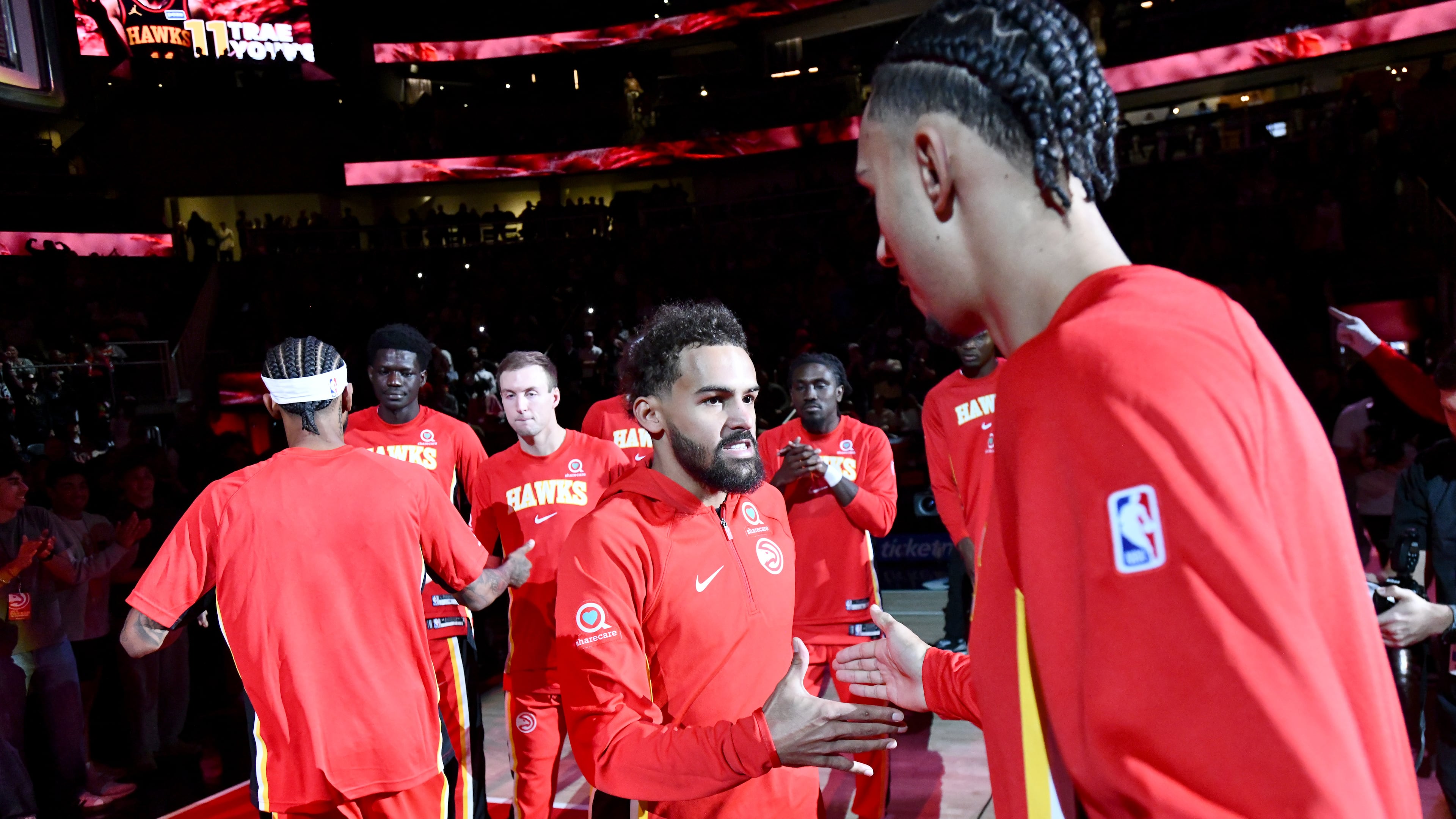 Atlanta Hawks guard Trae Young's injury has forced the team to adapt, but it's also allowed younger players to shine and develop in his absence. (Hyosub Shin/AJC)
