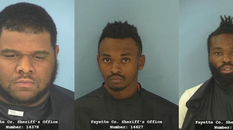 Thomas Blandburg (left), Donnell Huggins and Joseph Redden